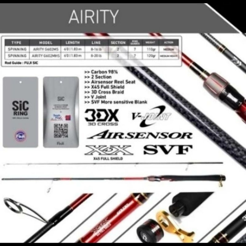 JORAN GALATAMA DAIWA AIRITY 602MS ORIGINAL