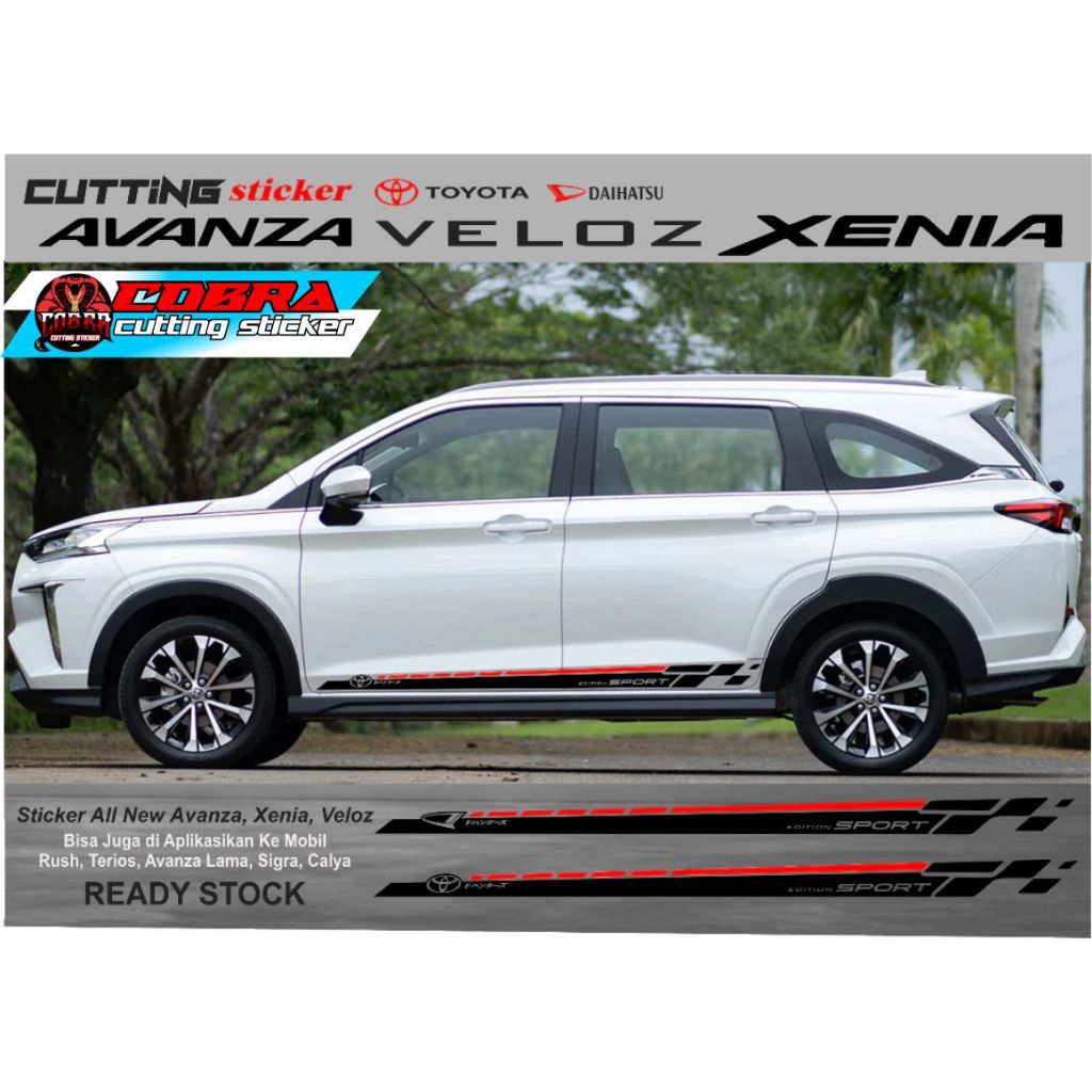 STICKER STIKER BODY SAMPING AVANZA XENIA 2022 2023 VELOZ 2022 2023 / STICKER MOBIL ALL NEW AVANZA XE