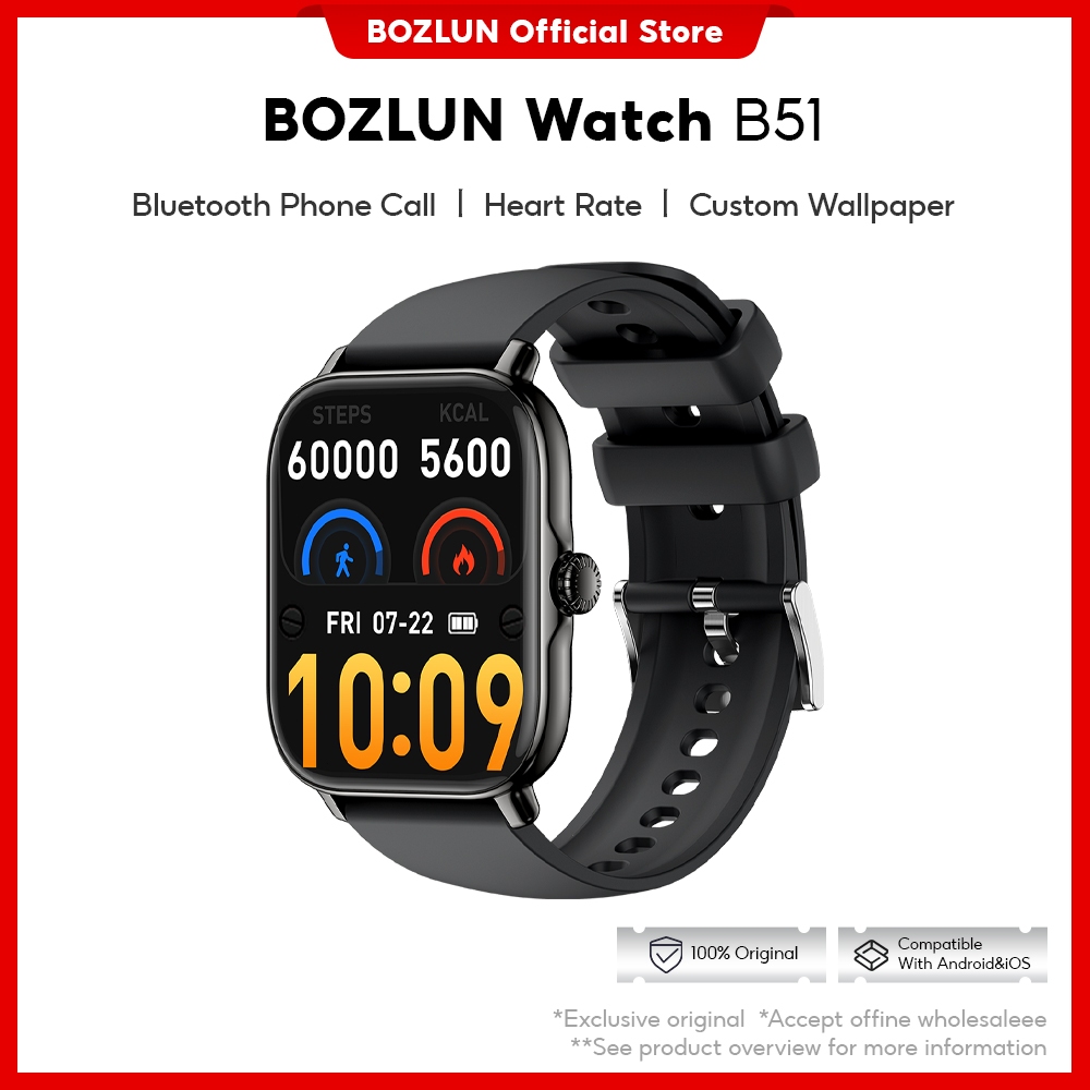 Bozlun smartwatch wanita 100+ free watchface & DIY bluetooth call smartwatch and fitness tracker pri