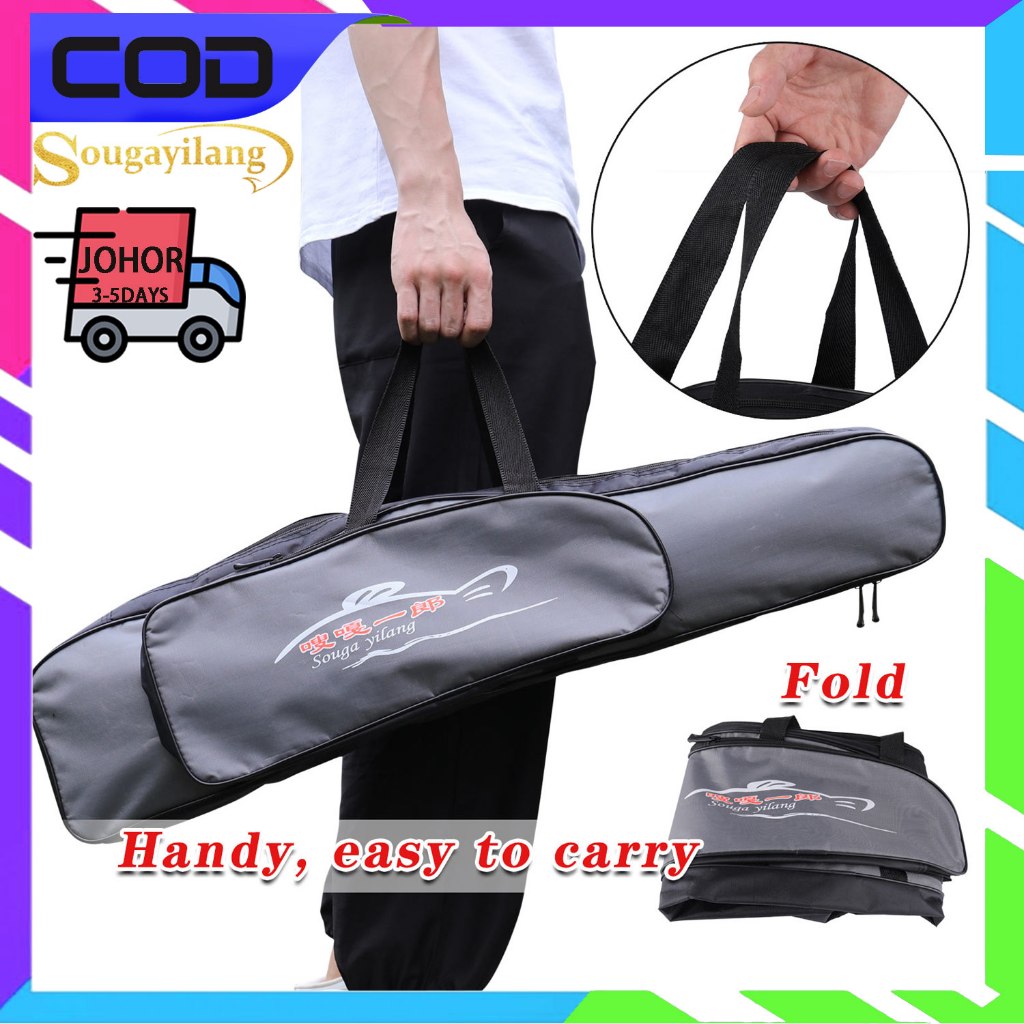 Sougayilang Tas Pancing Outdoor 80cm/100cm/120cm Tas Joran Lipat Anti Air Portable & Ringan Tas Orga