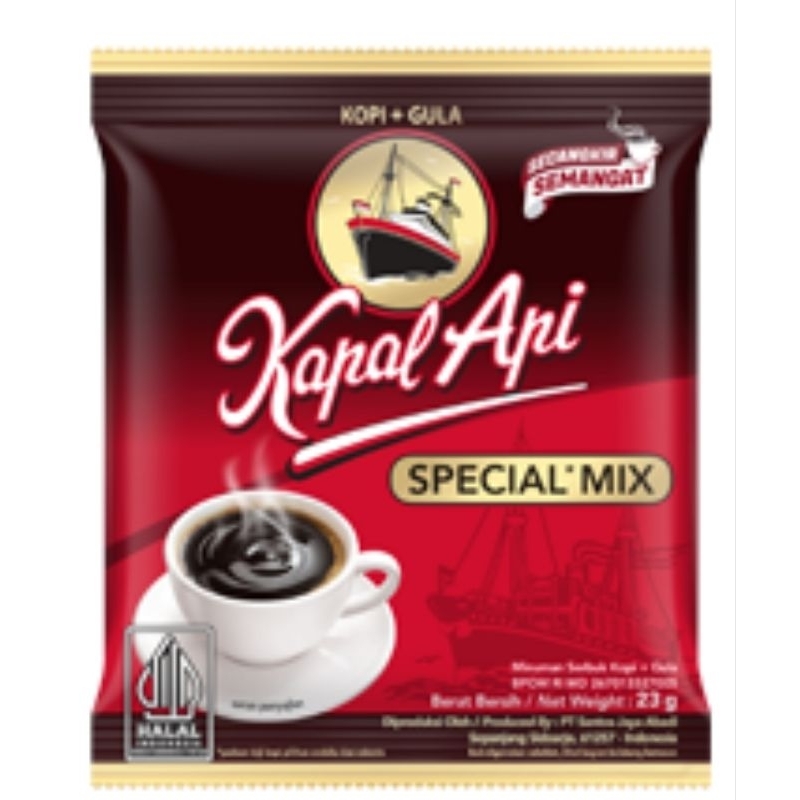 

Kopi hitam kapal api spesial mix 1 dus