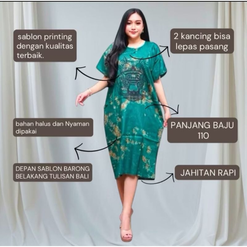 Daster Barong Bali daster murah oleh oleh khas Bali busui friendly