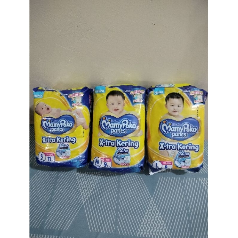 Mamy poko Xtra kering celana S11, M9, L8