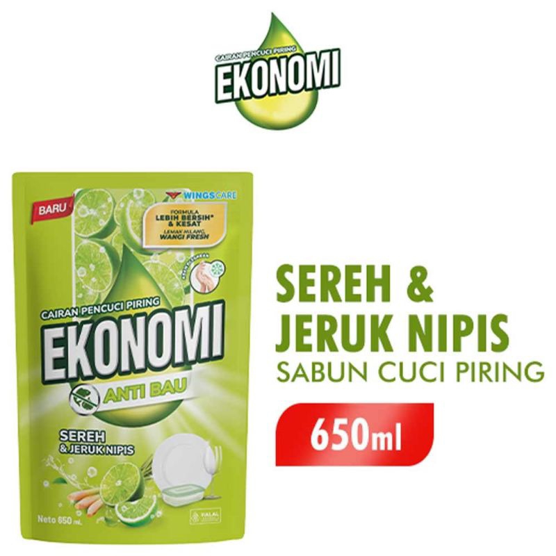 Ekonomi Sabun Cuci Piring Sereh & Jeruk Nipis 650 ml