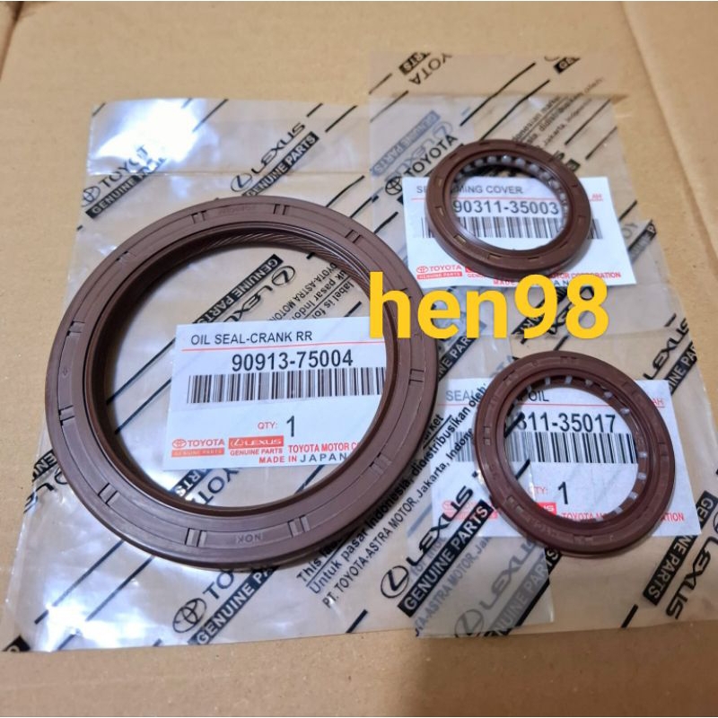 OIL SEAL KRUK AS BELAKANG DEPAN TIMING SEAL NOKEN AS STARLET 1.0 1000CC 3PCS