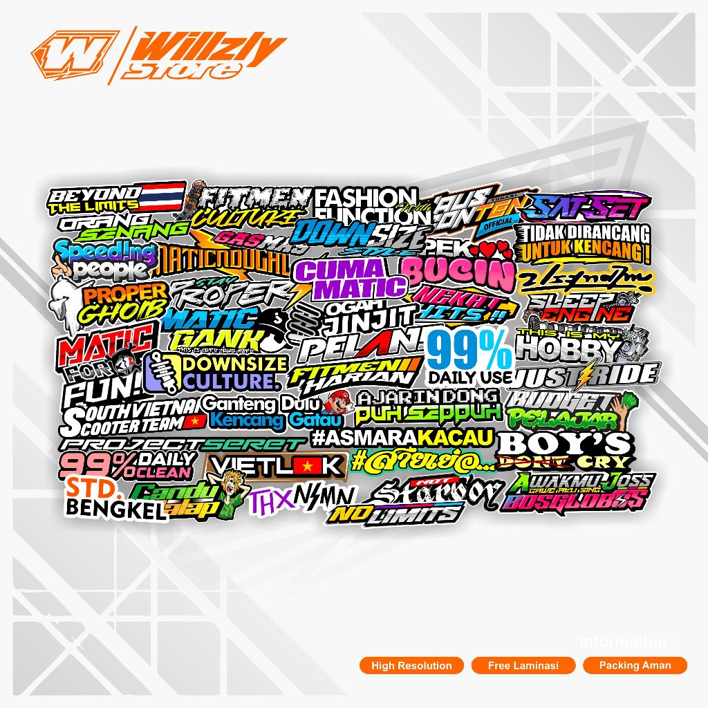 

STICKERPACK ISI 48PCS ANTI PUDAR