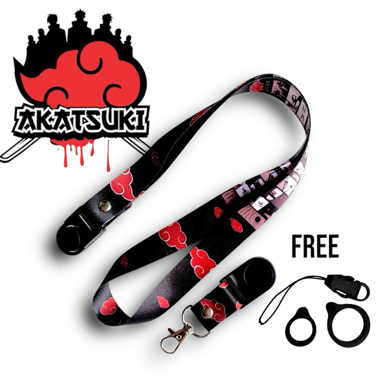 LANYARD ANIME AKATSUKI - GANTUNGAN HP ID CARD