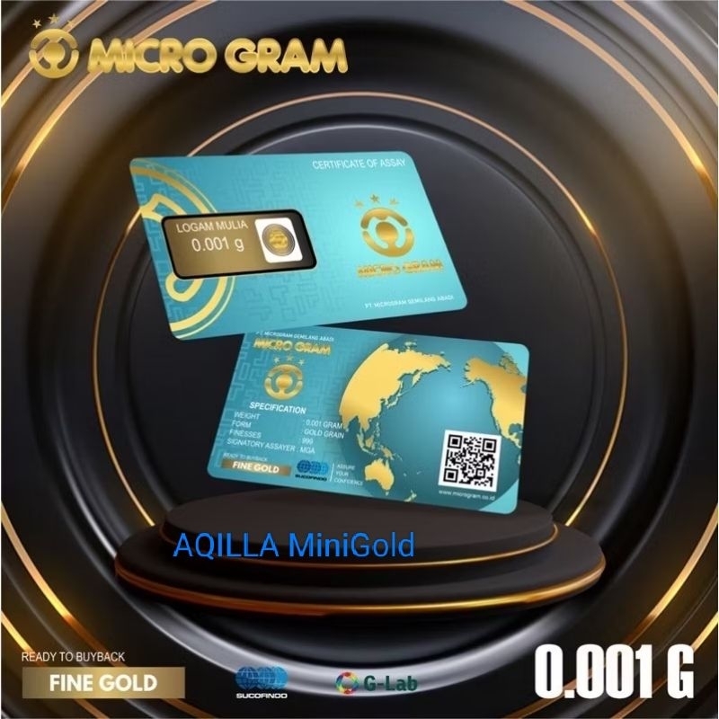 AQILLA MiniGold | Emas Mulia 0,001 Gram
