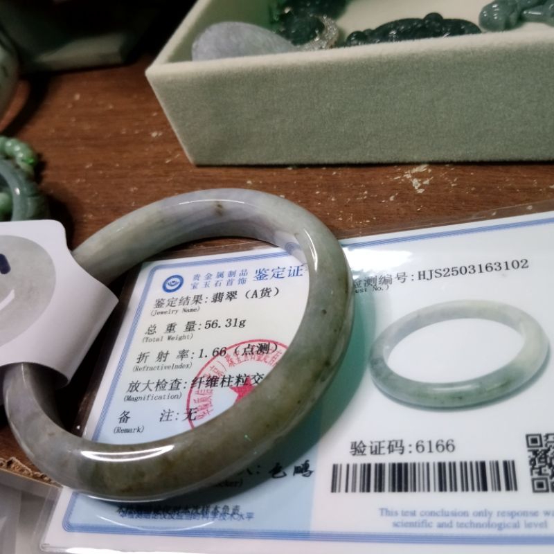 Bangle Giok Burma Asli (Bersertifikat)