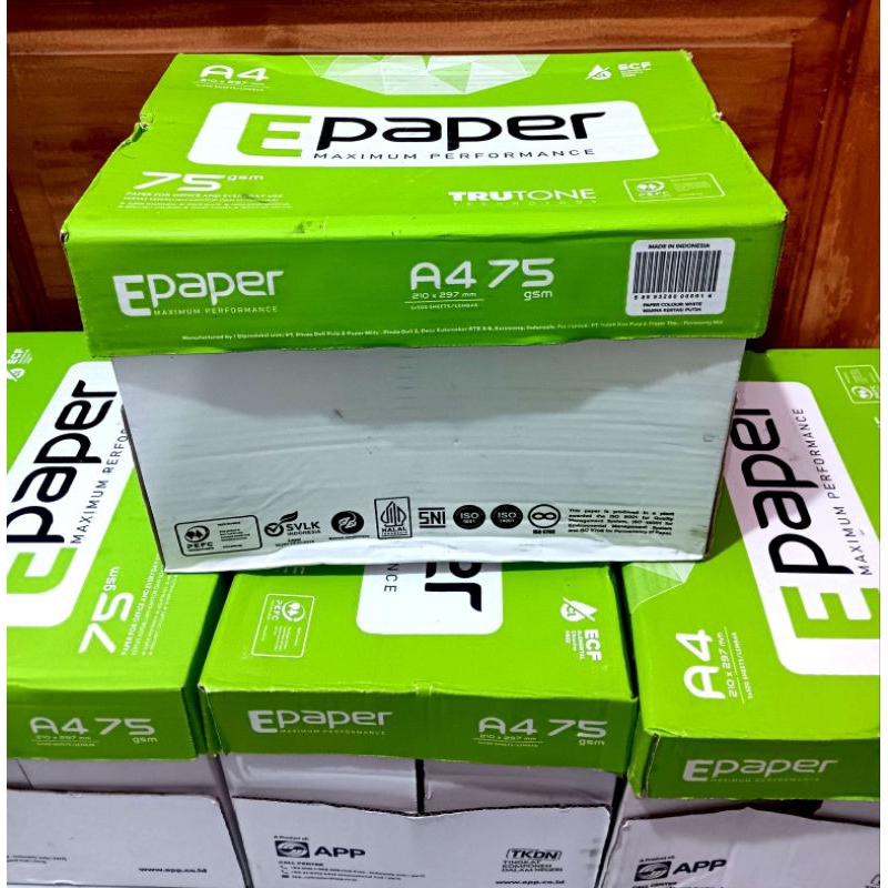 (1 DUS) E PAPER/COPY PAPER Kertas A4 HVS 75GSM