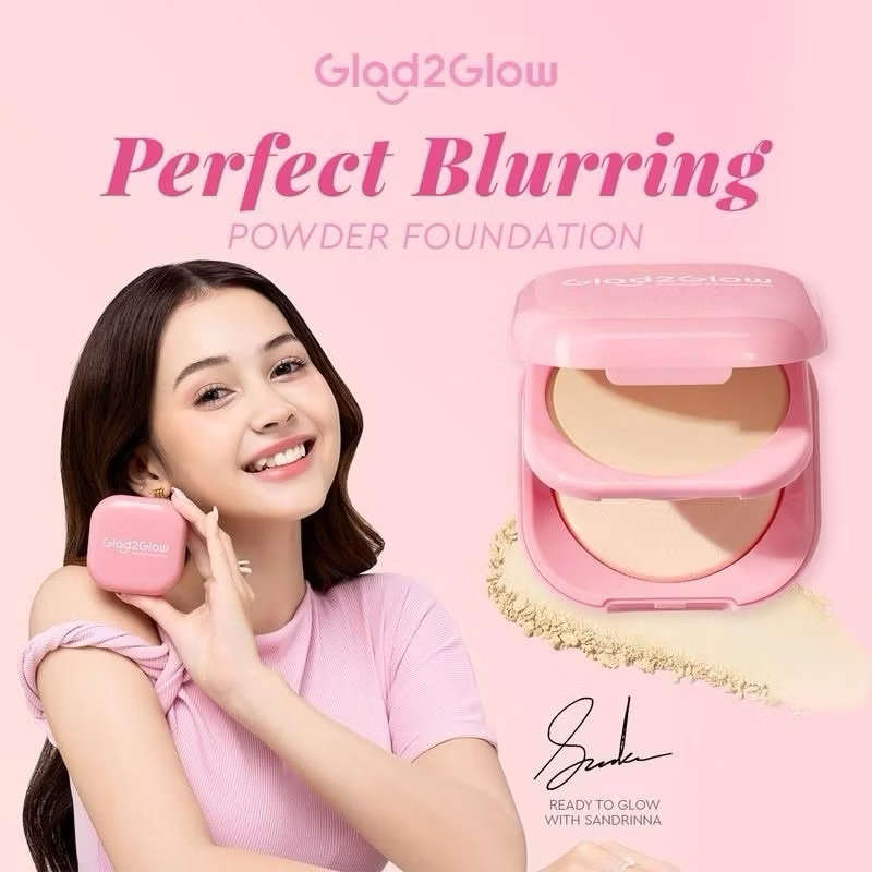 Glad2Glow Perfect Blurring Powder Foundation | G2G bedak padat