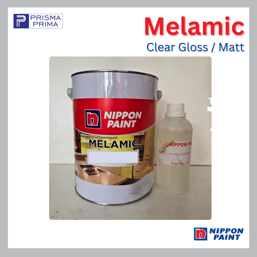 Cat Kayu Politur Melamine Clear Gloss Matt / Doff Melamic Nippon Paint Galon 5 Liter Im Pra