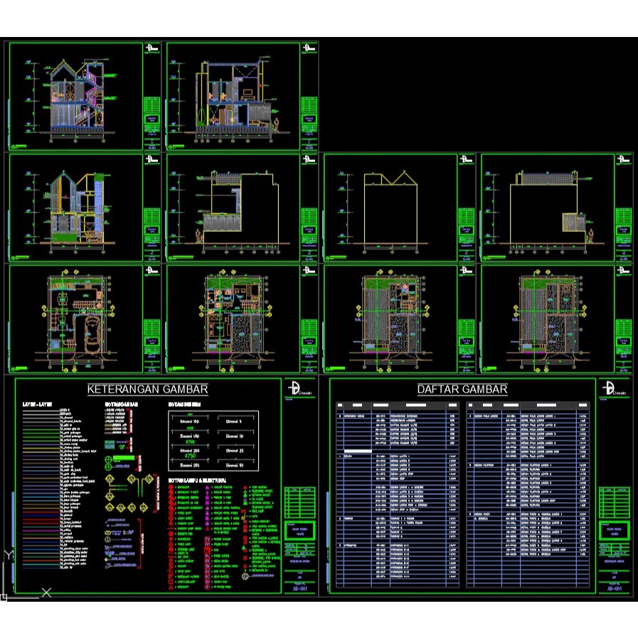 Kumpulan File DWG Detampot Rumah Tinggal