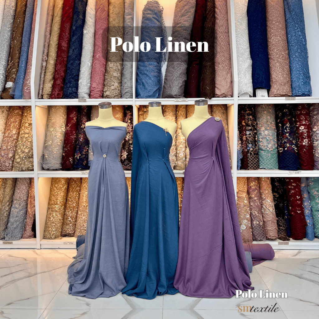 Kain Polo Linen Polos Premium | Bahan Polo Linen Tebal Tekstur Halus