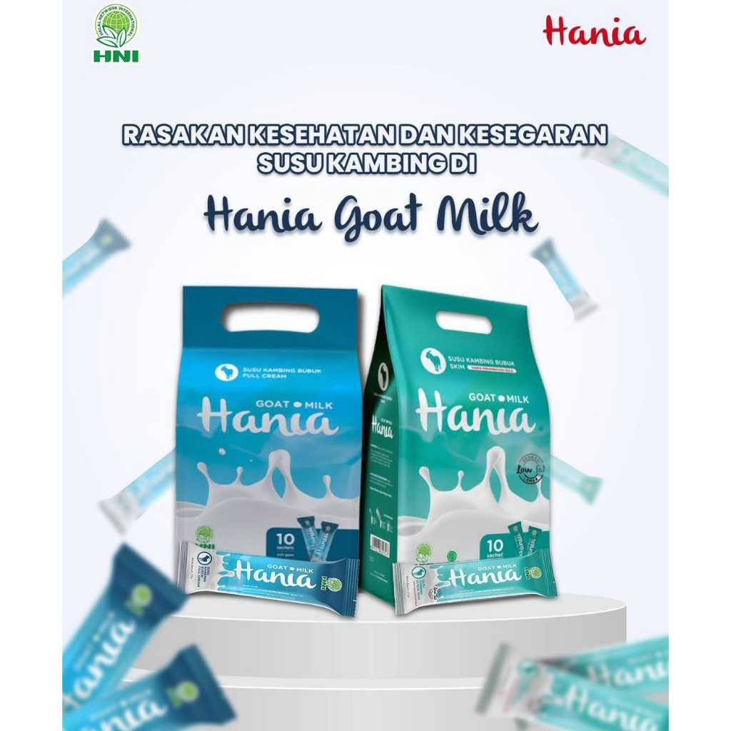 

Hania Goat Milk (Full Cream/Skim) | Minuman Bubuk Susu Kambing Tanpa Gula