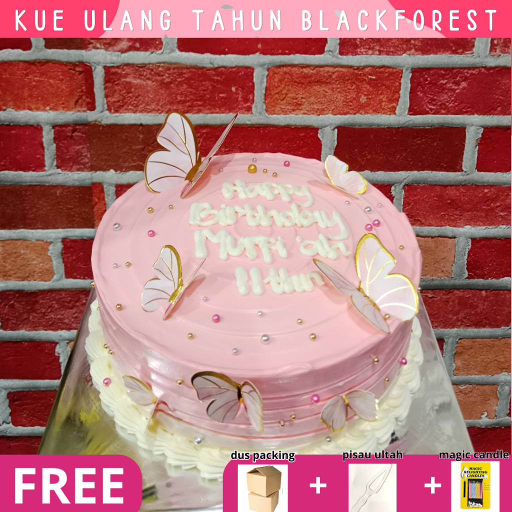 

Korean Cake/Kue Ulang Tahun/Birthday Cake/Blackforest/Kue Ultah/Kupu-Kupu