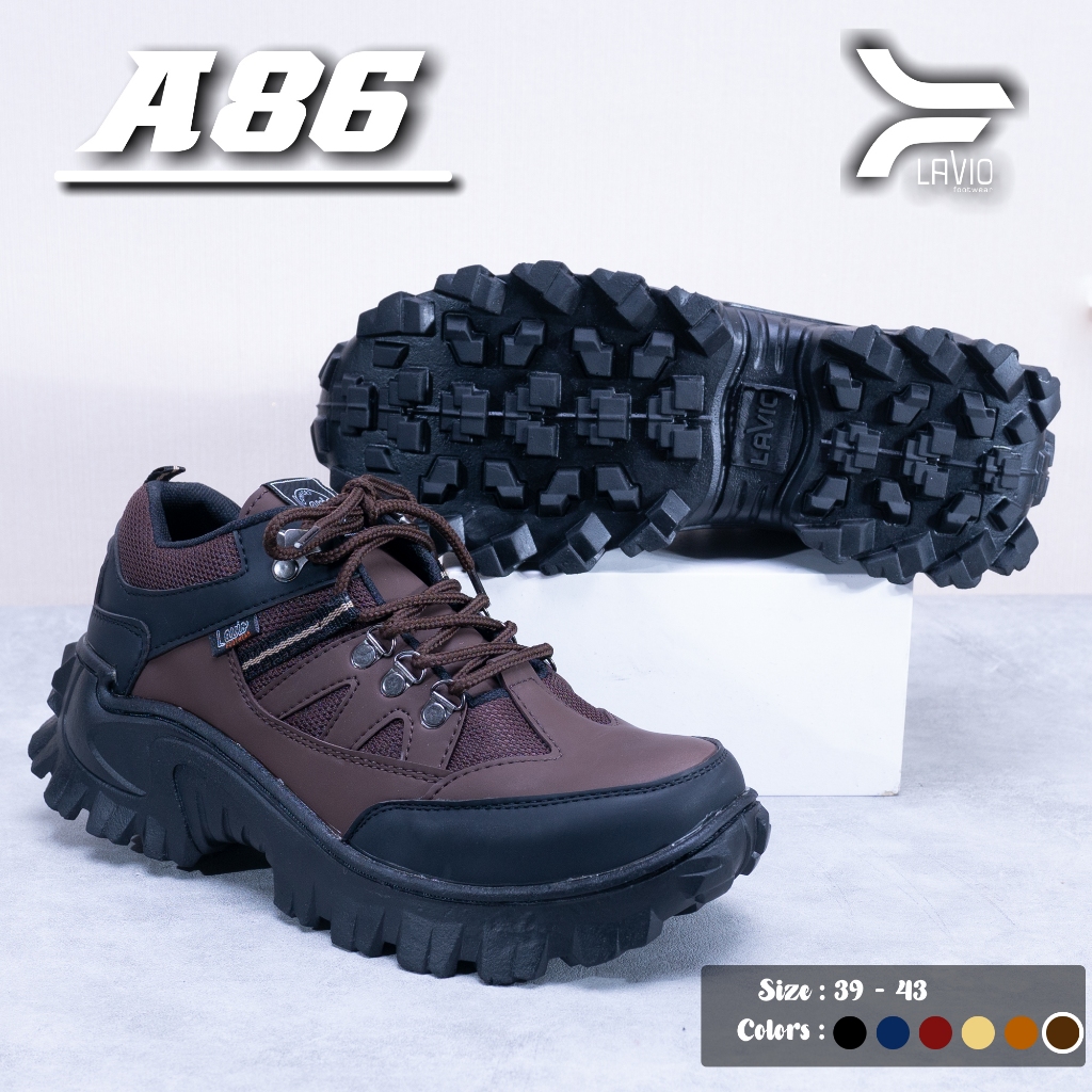 Sepatu Safety Gunung Touring Boots Klasik Lavio A86 Original Ujung Besi