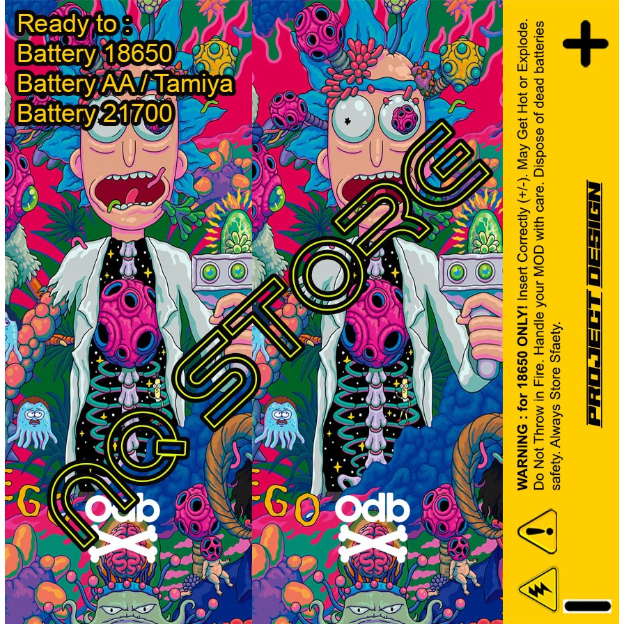 

Sticker Warp Pelindung Battery 18650 Anime Mix
