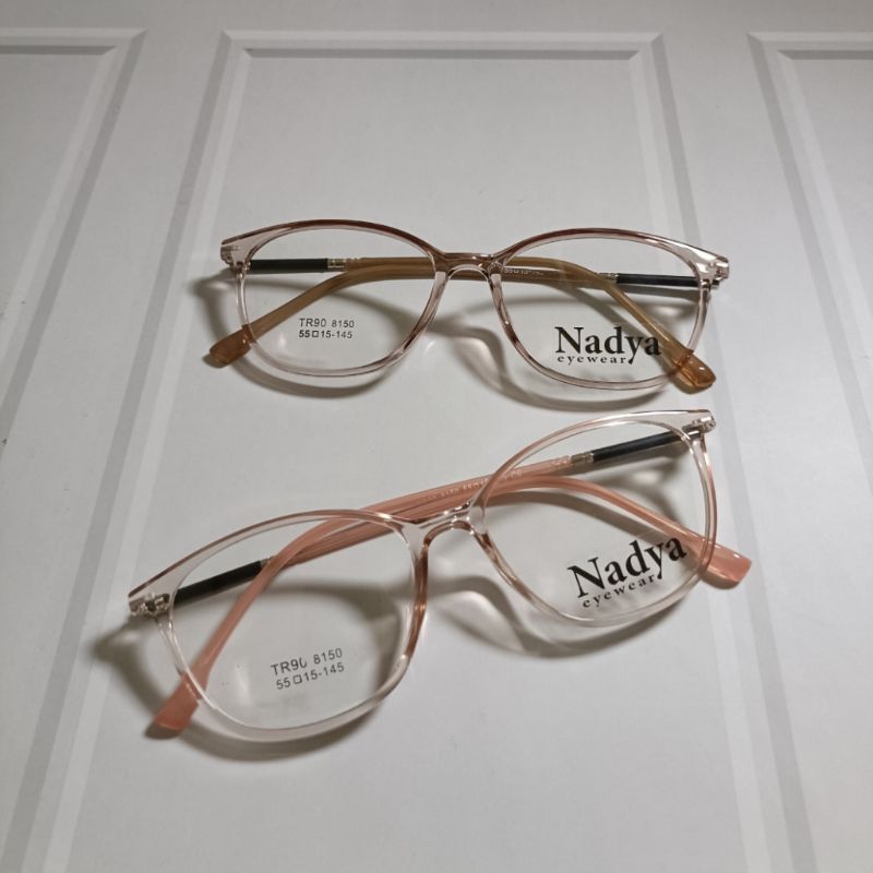Nadya Eyewear TR90 8150 55 Cat Eye KACAMATA LENTUR CRMC ANTI SINAR BIRU PHOTOCROMIC BLUECROMIC