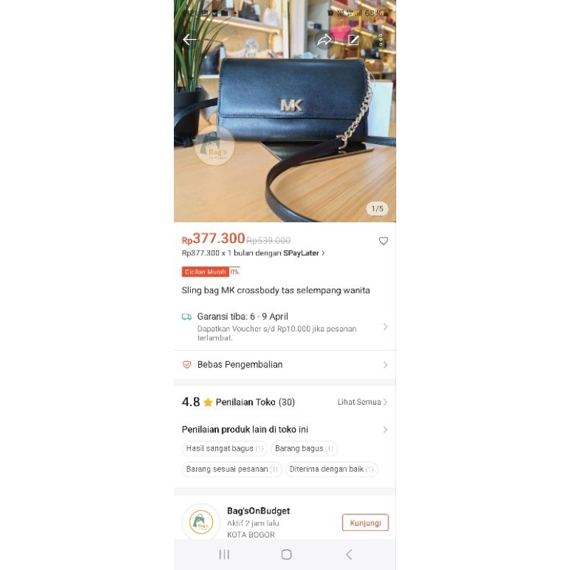 bundling woc MK dan tote bag MK