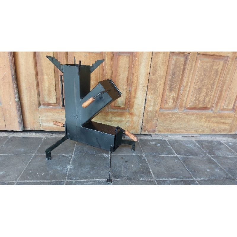 rocket stove, kompor kayu modern, ga perlu dorong kayu lagi