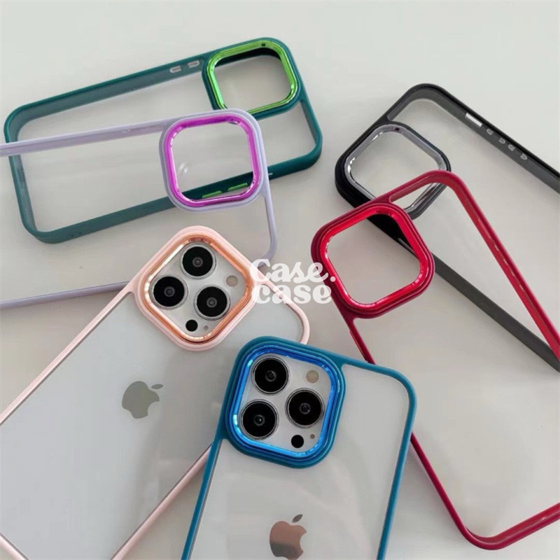 CLEAR ACRYLIC METALIC CASE IPHONE CASING IPHONE AESTHETIC CEWEK MURAH UNIK KOREAN COUPLE MAGSAFE XR 