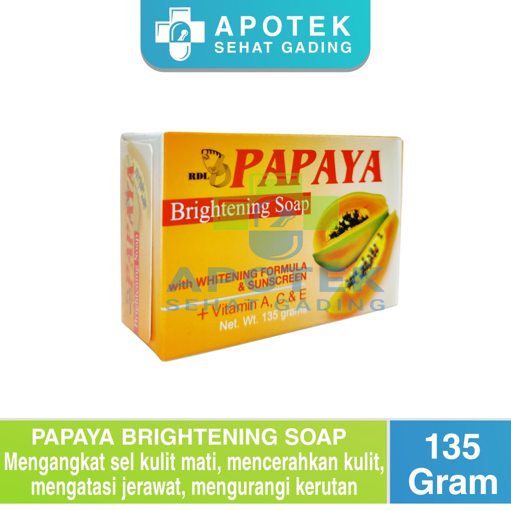 RDL PAPAYA BRIGHTENING SOAP - SABUN PAPAYA RDL - PAPAYA SOAP