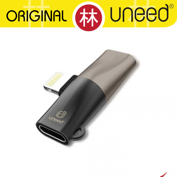 Uneed UAT06i Mini Dual Lightning Charging & Audio Adapter