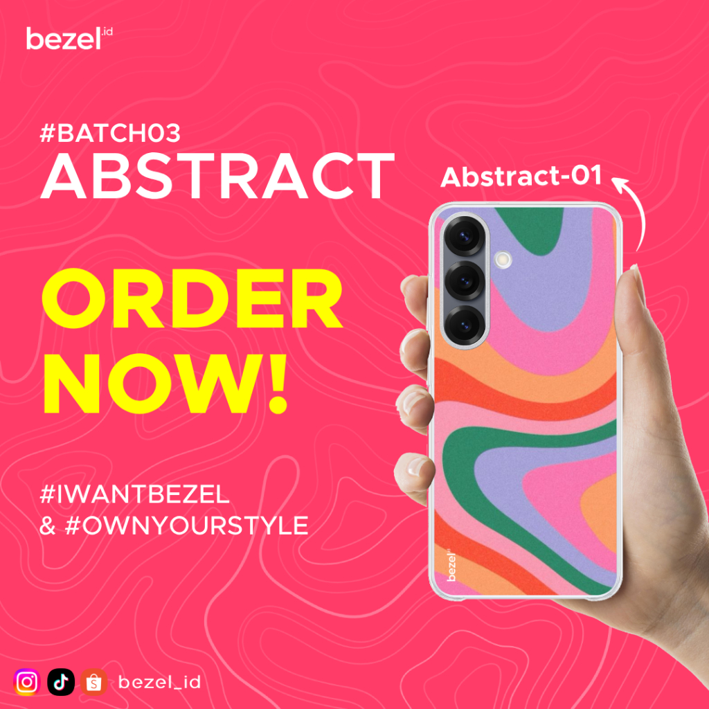 Bezel Premium Case Abstract #1 Semua Type HP Kekinian For Samsung