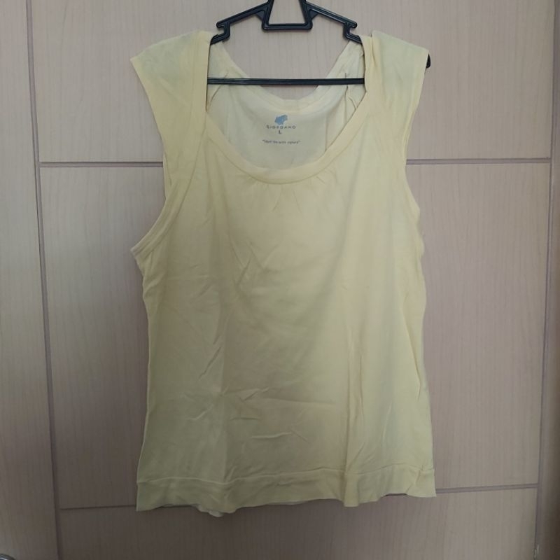 Baju Kaos Wanita Kuning Giordano (preloved)