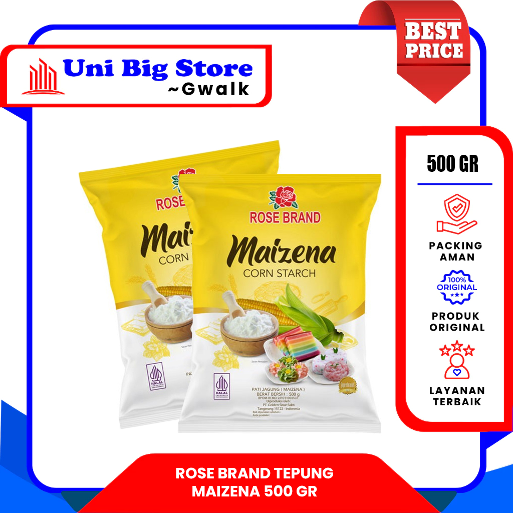 

ROSE BRAND TEPUNG MAIZENA CORN STARCH PATI JAGUNG - 500 gr