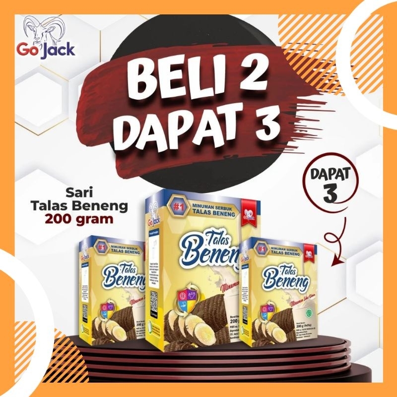 

Minuman Serbuk Talas Beneng BELI 2 DAPAT 3 Go Jack 200 gram