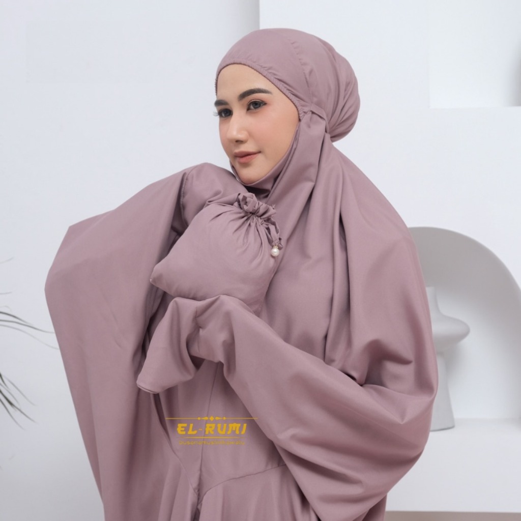 Mukena Terusan Dewasa Polos Katun Premium Jumbo Mukena Muslim Wanita Traveling Semua Musim