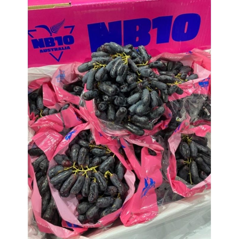 

anggur black shafire segar seedless harga per 1 dus 5 kg instan and someday only