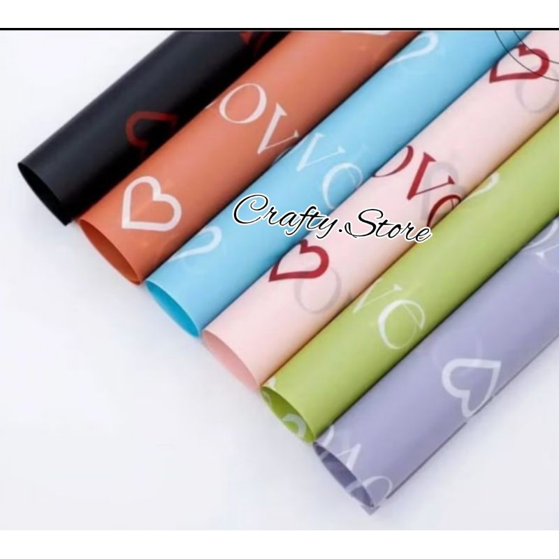 

Free Packing Cellophane Florist Motif Love - Flower Wrapping Papper color