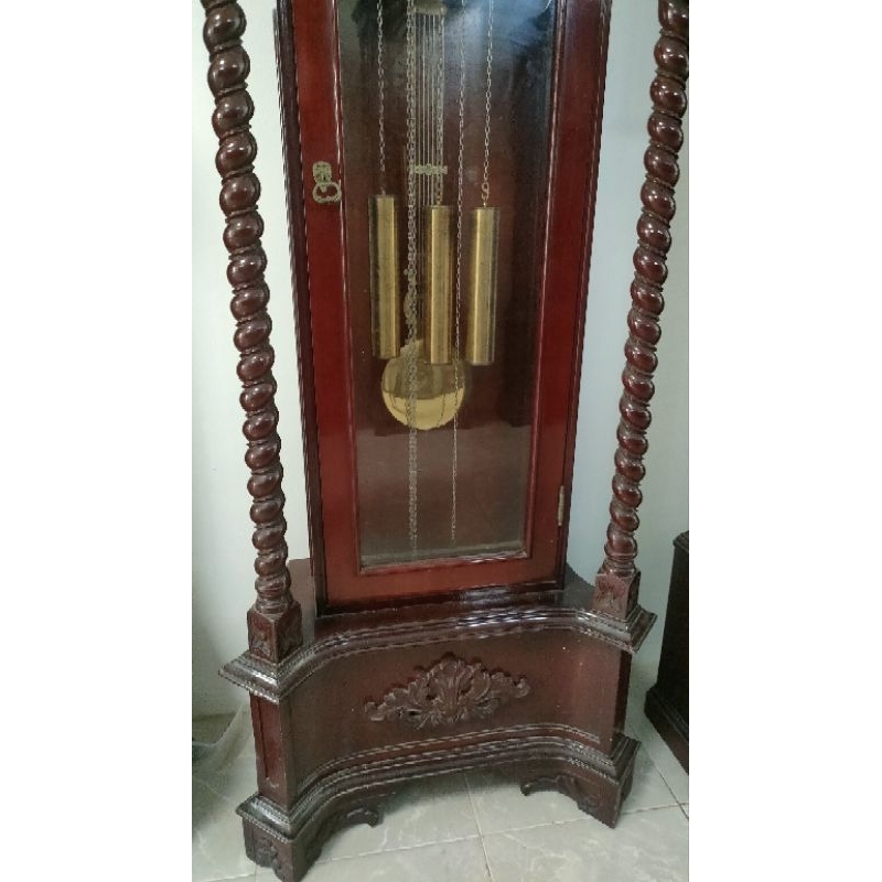 ja. almari junghans senar 11 dual chime ave maria westminster  tua kuno unik antik grandfatherclock