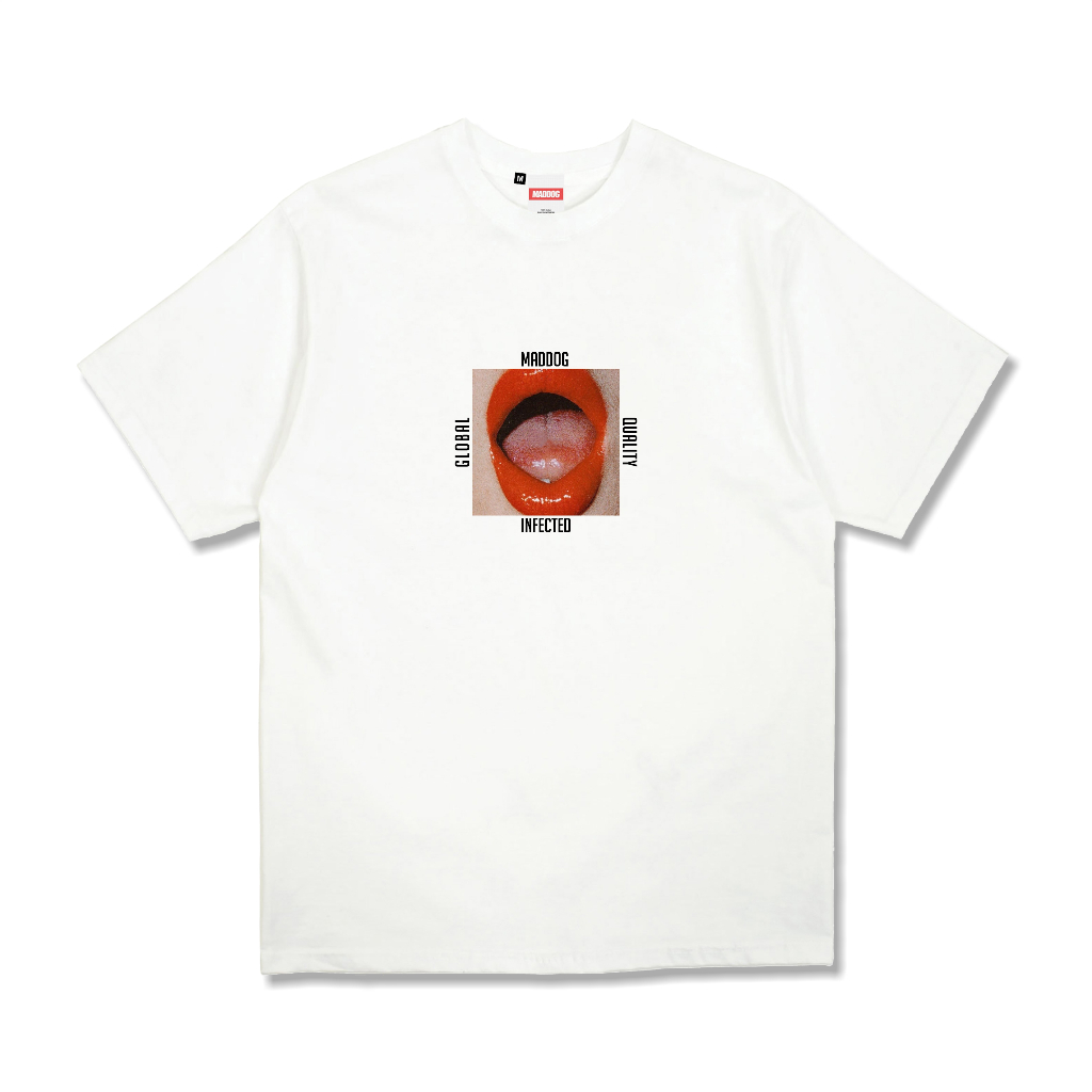 Maddog Infected - Kaos - Rolling White | Kaos Pria Wanita Unisex Putih T-shirt Distro Official Maddo