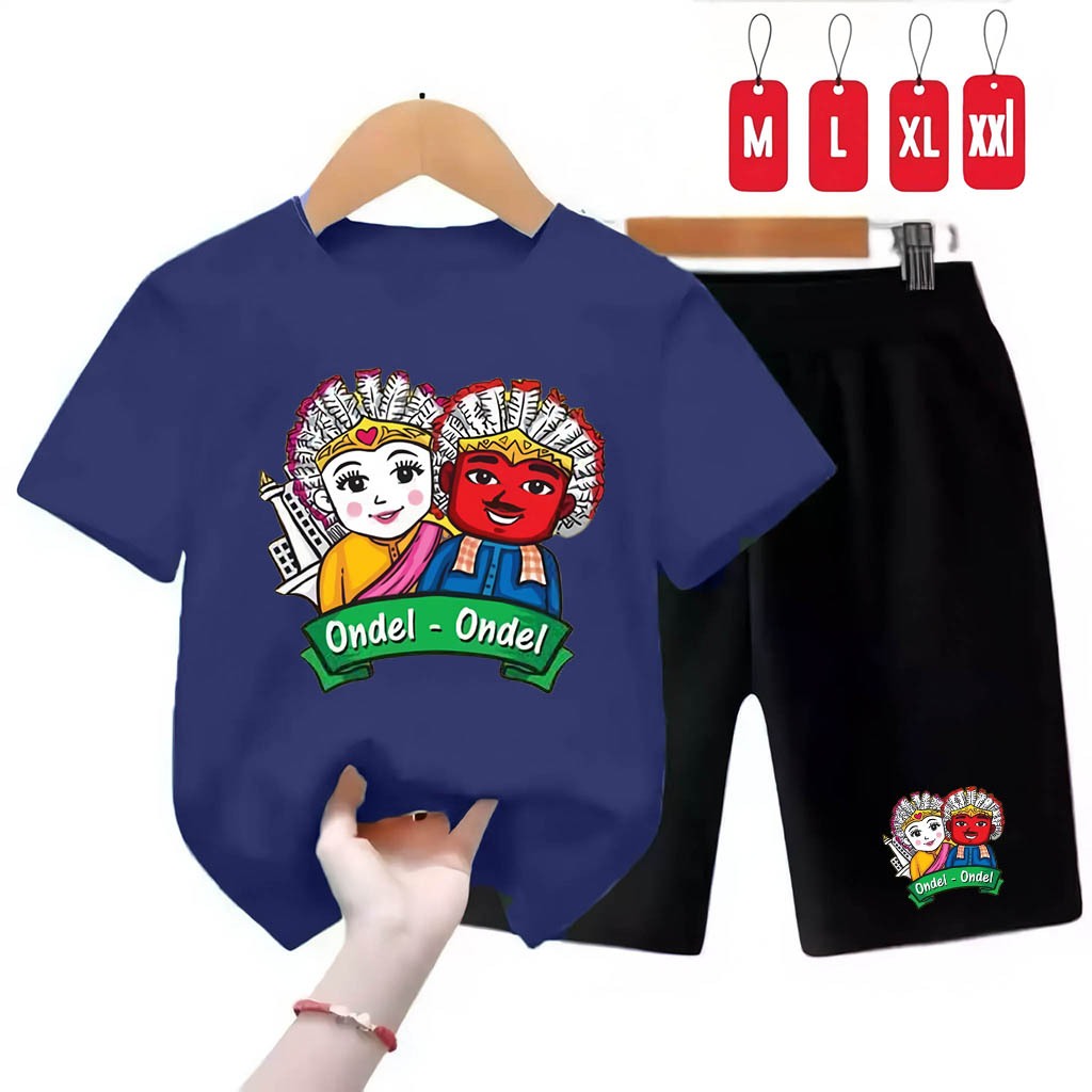 Stelan Anak Ondel-Ondel 2-10 thn / Stelan kaos Anak-Anak / Baju Anak