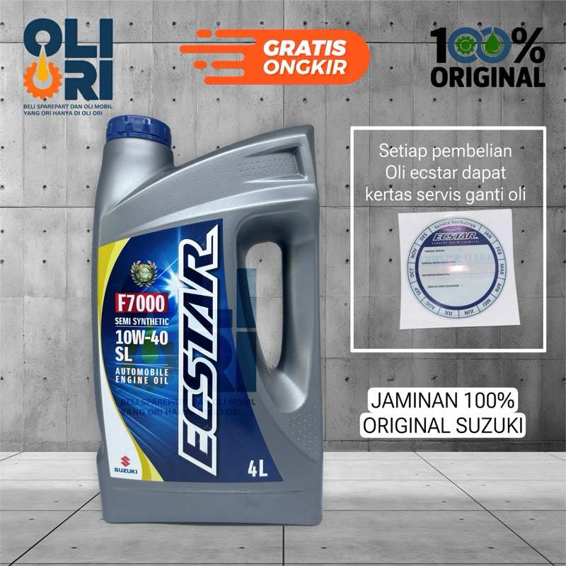 Oli SUZUKI ECSTAR F700 10W-40 5W-30 4Liter Oli Mobil Bensin Original