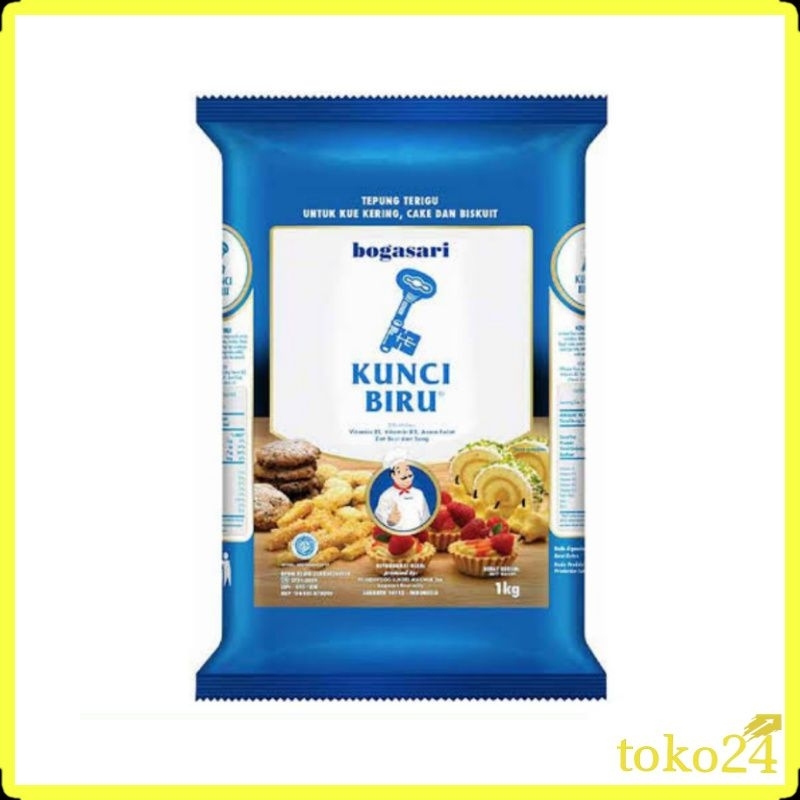 

Tepung Terigu Kunci Biru 1 kg 1 Dus