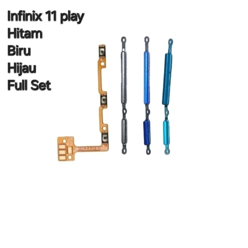 FULL SET TOMBOL LUAR FLEXIBLE ON OFF VOLUME INFINIX 11 PLAY ORIGINAL