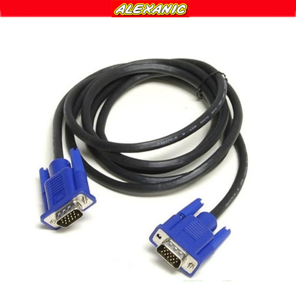 Kabel VGA 3 M | Kabel VGA 3 Meter Male to Male | Kabel VGA Panjang 300 cm | Kabel VGA 3m