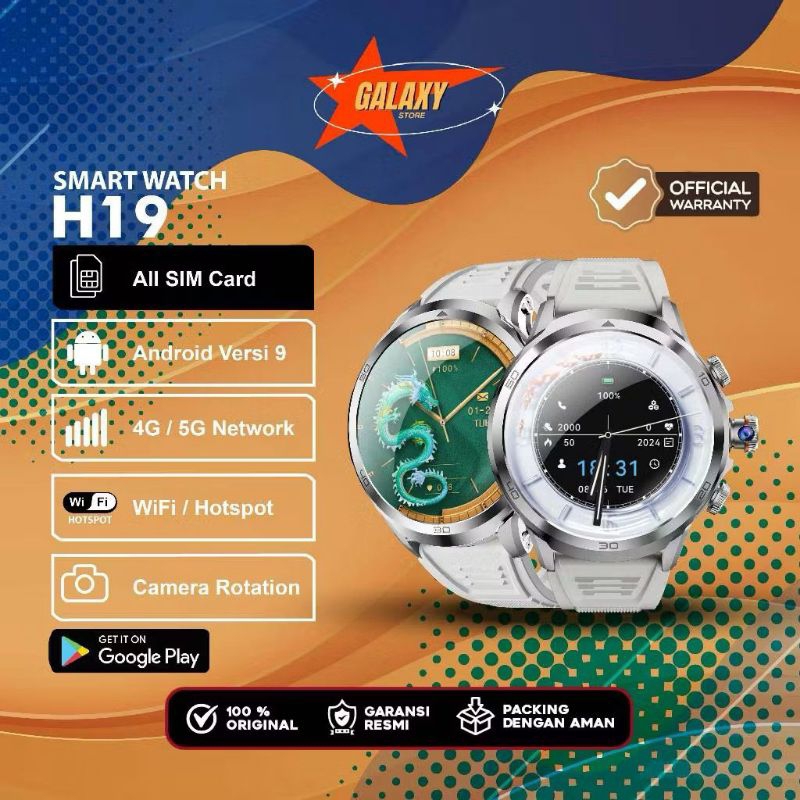 ￼Alfah - H19 Smartwatch 4G/5G Smartwatch Sim Card Wifi GPS Amoled