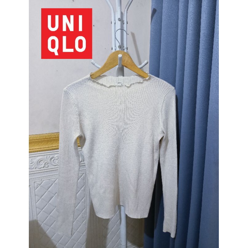 UNIQLO atasan inner manset blouse knit lidi bigsize jumbo