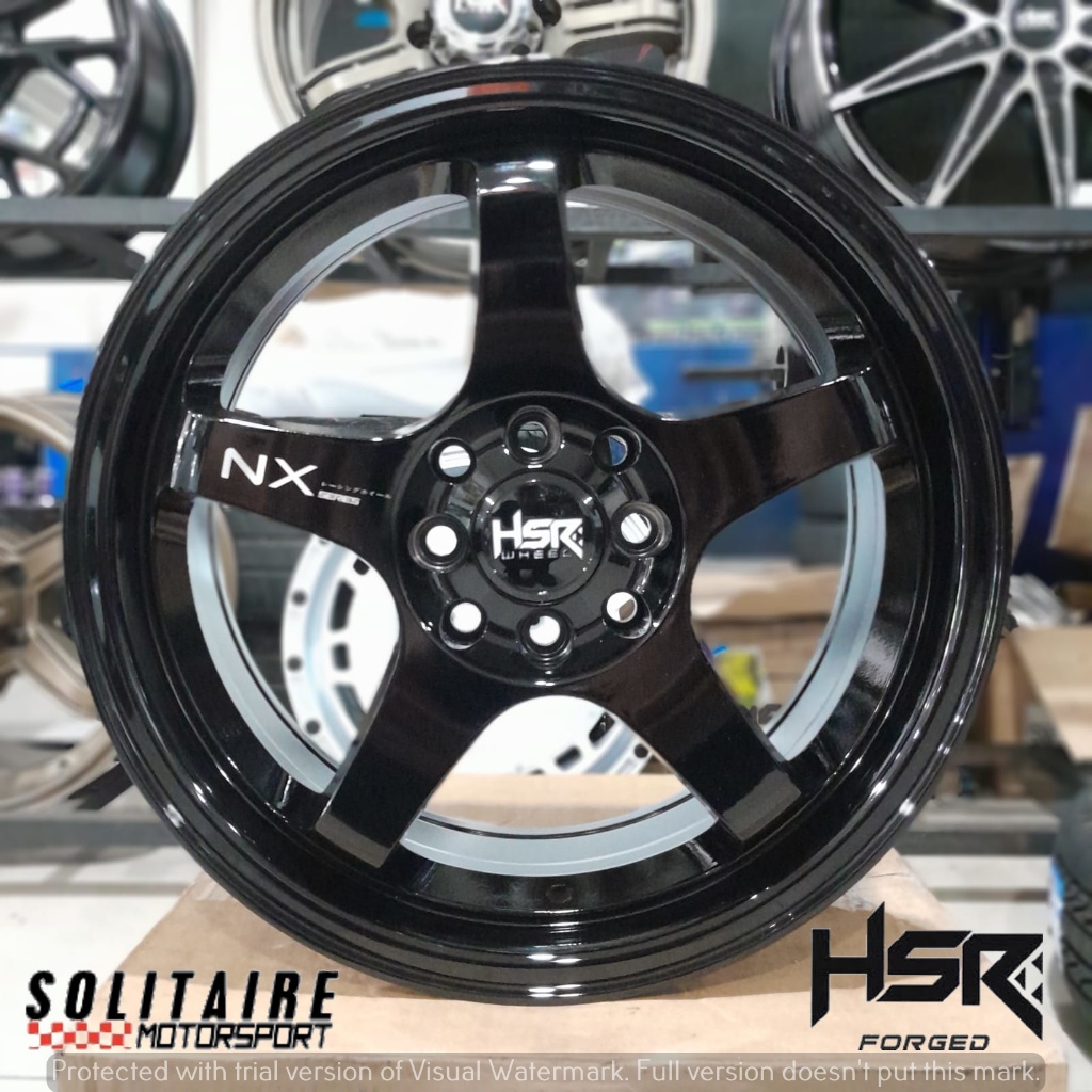 VELG RACING MODEL SPORTY HSR KAILOLO GLOSSY BLACK RING 16 BUAT MAZDA2 AVANZA XENIA LIVINA COROLLA