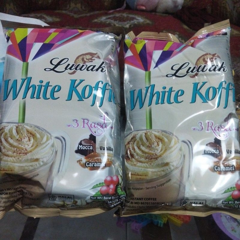 

Luwak White Koffie 3 Rasa ( Mocca Vanilla Caramel) 10x20gr