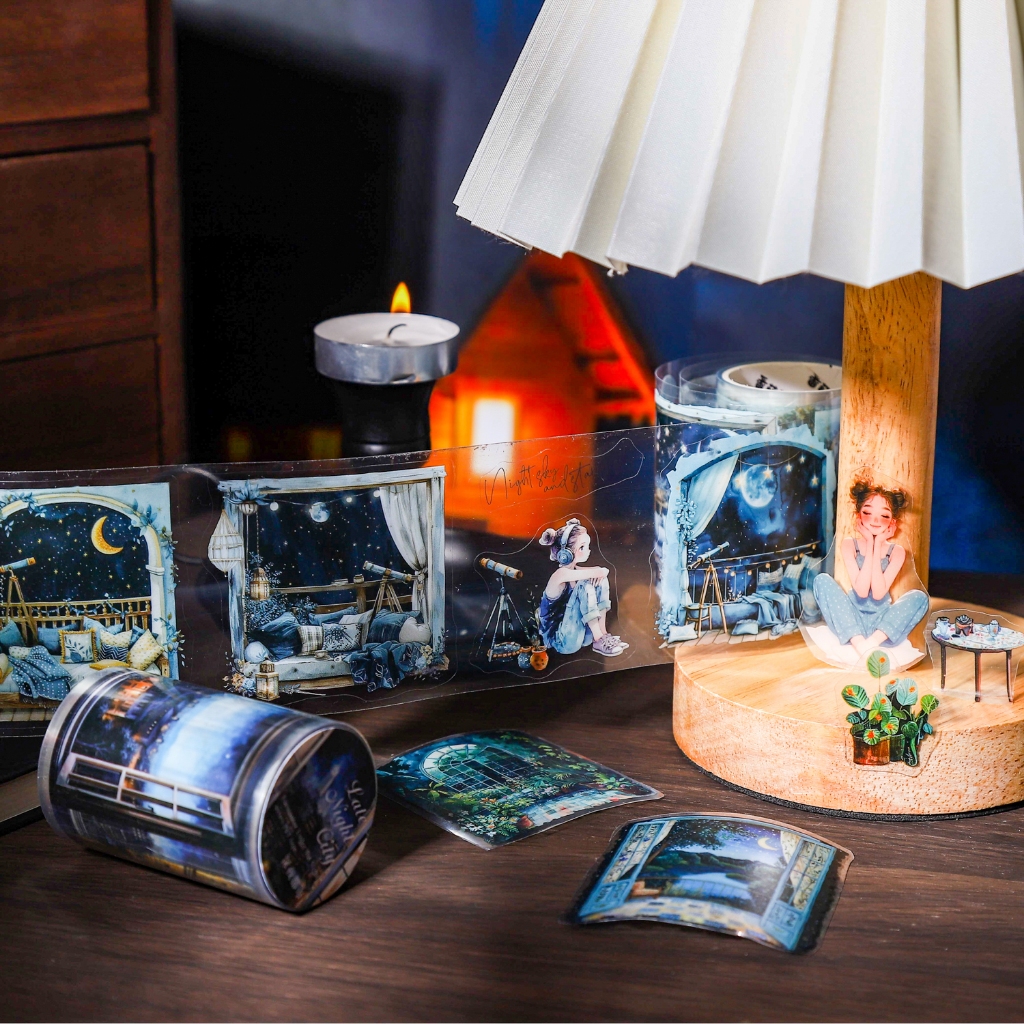 

Ay00! Washi Tape 60mmx2m Seri Pertemuan Di Bawah Malam (Kiss-Cut) Sticker Aesthetic Dekorasi Journal