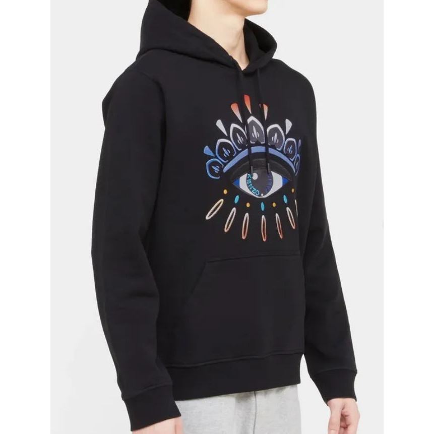 Sweater Unisex Kenzo Eye Emboirdered Hoodie Black Original