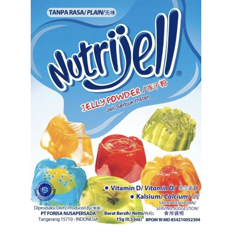 

JELLY POWDER PLAIN/NUTRIJELL PLAIN/AGAR AGAR PLAIN 12 Pcs