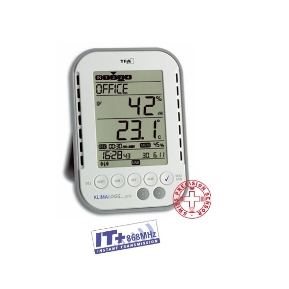 Digital Thermo Hygrometer dengan Data Logger TFA 30.3039.IT Merk : TFA Germany